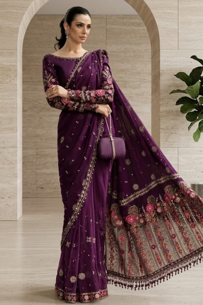 Purple Gulaab Saree