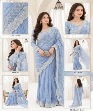 Omo Blue Saree