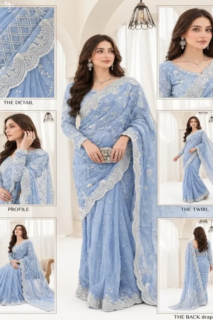 Omo Blue Saree